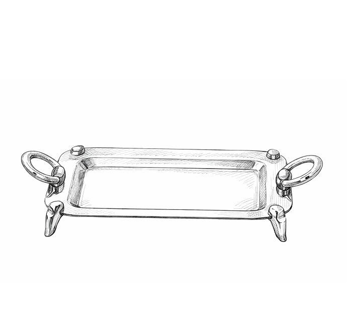 Serveringsbricka eller bricka - MAT STEEL