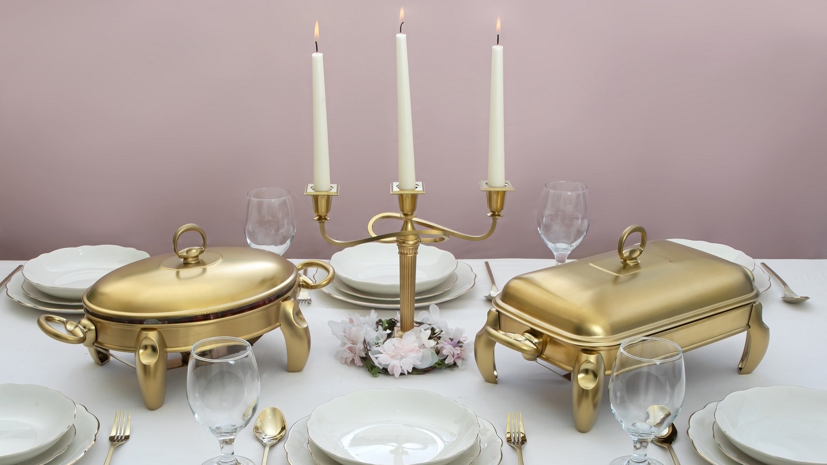 Dubbelt serveringsfat i rostfritt stål – perfekt för elegant festdukning | MAT STEEL